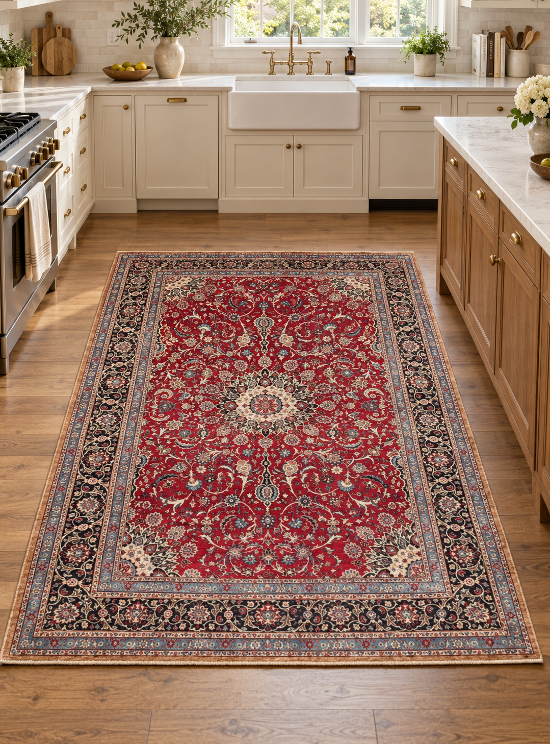VINTAGE PERSIAN MASHAD HAND KNOTTED RUG, 9.7 x 13.0 (292cm x 396cm)
