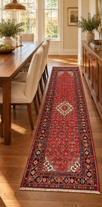 PERSIAN TABRIZ MAHI-HERATI HAND-KNOTTED RUG, 5.0 x 10.8 (152cm x 325cm)