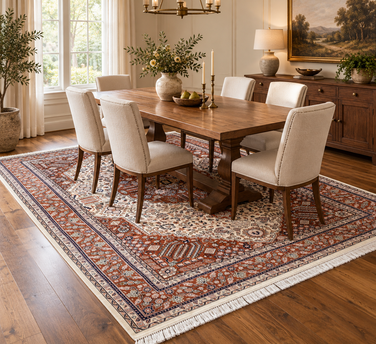 TABRIZ HAND KNOTTED RUG, 8.4 x 11.8 (254cm x 356cm)