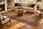 MANSION SIZED, VINTAGE BUKHARA HAND KNOTTED RUG, 9.11 x 16.3 (302cm x 495cm)
