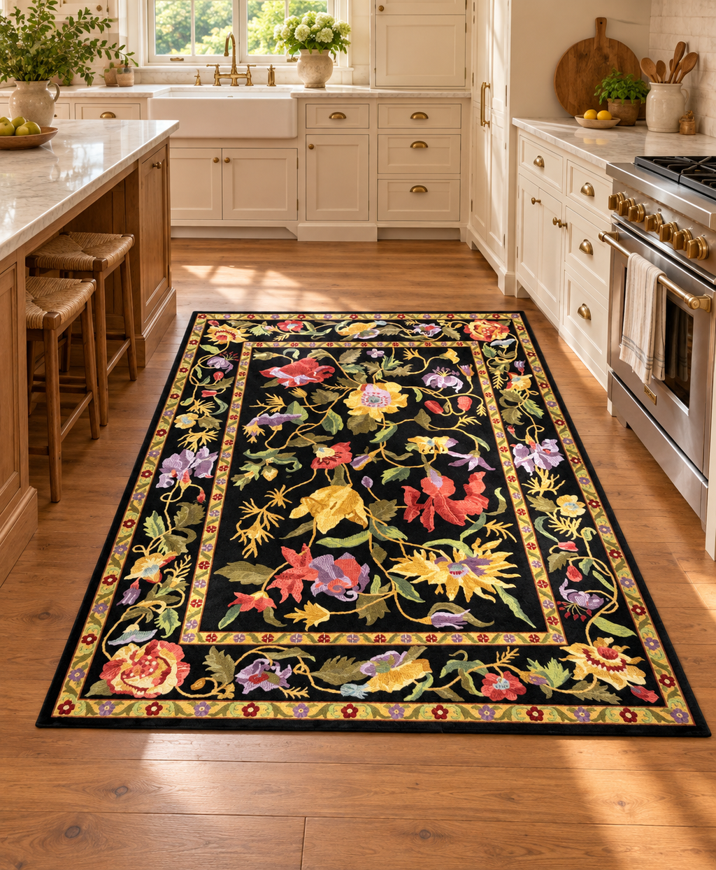 SAVONNERIE STYLE HAND KNOTTED RUG, 8.9 x 10.10 (267cm x 330cm)