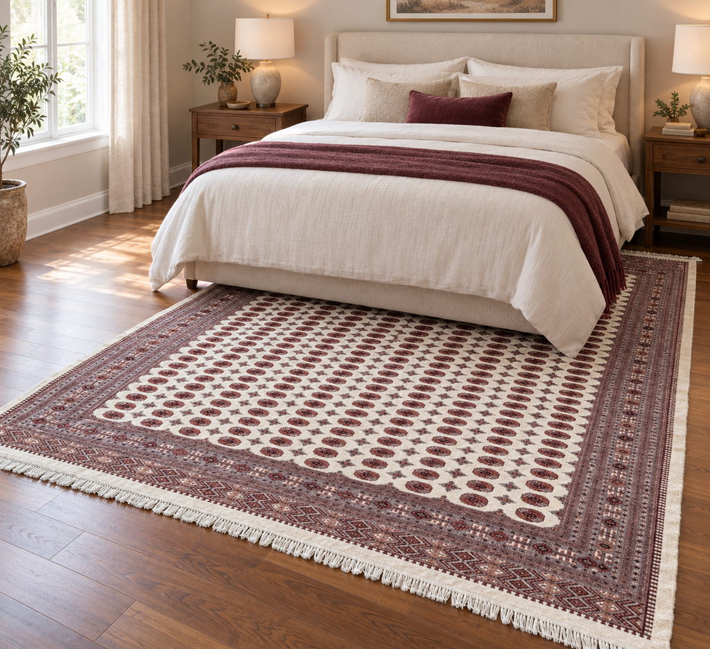 BUKHARA HAND KNOTTED RUG, 10.5 x 13.3 (318cm x 404cm)