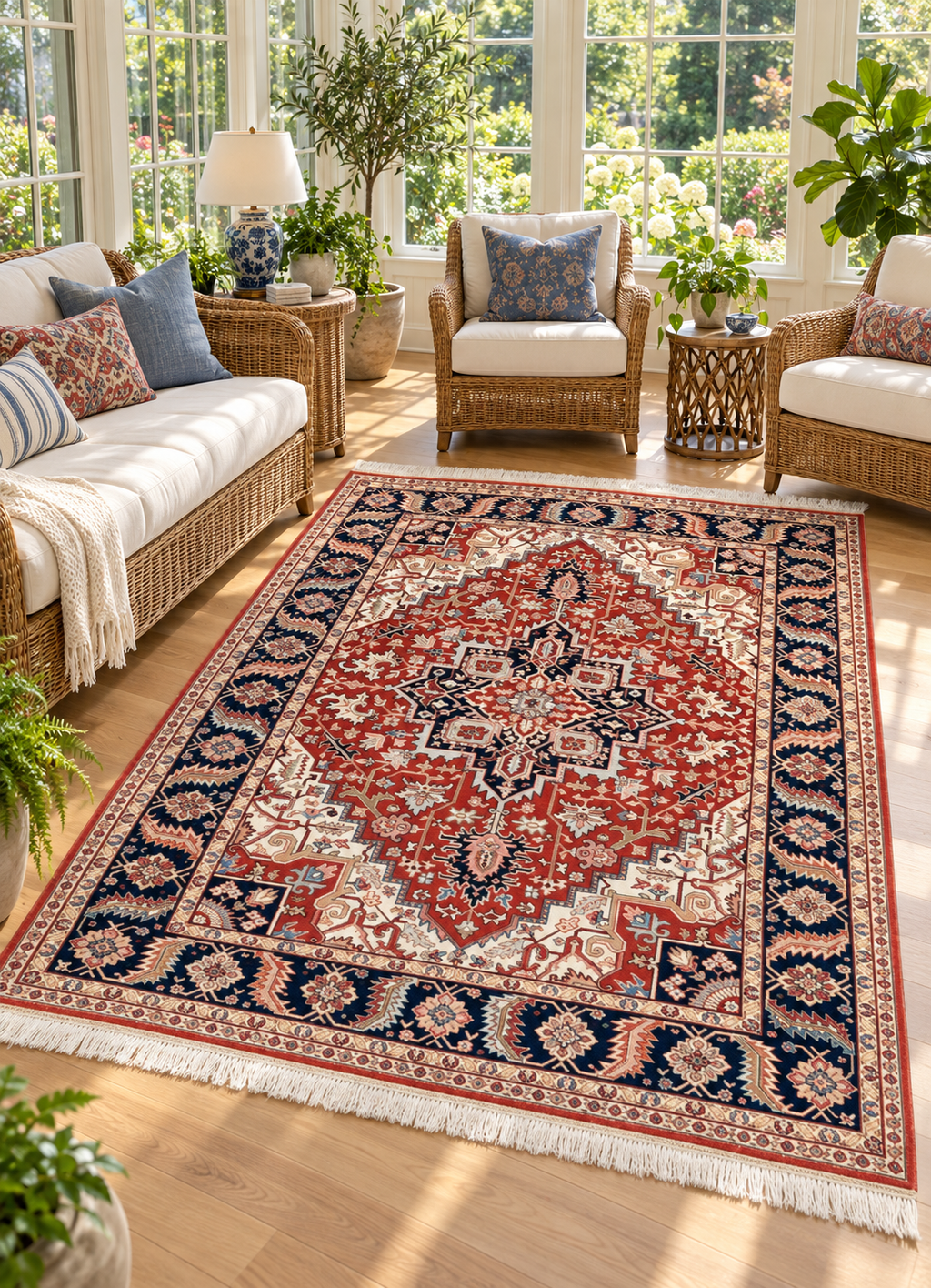 PERSIAN HERIZ HAND KNOTTED RUG, 7.11 x 10.9 (241cm x 328cm)