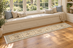 OUSHAK HAND KNOTTED RUNNER, NEW, 2.7 x 11.8 (79cm x 356cm)