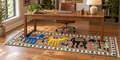 PERSIAN GABBEH PICTORIAL HAND KNOTTED RUNNER, 2.6 x 8.0 (76cm x 244cm)