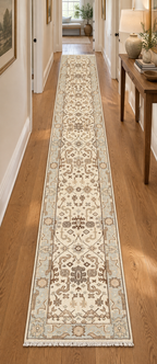 OUSHAK HAND KNOTTED RUNNER, NEW, 2.7 x 11.8 (79cm x 356cm)