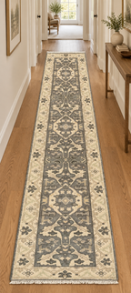OUSHAK HAND KNOTTED RUNNER, NEW, 2.6 x 10.0 (76cm x 305cm)