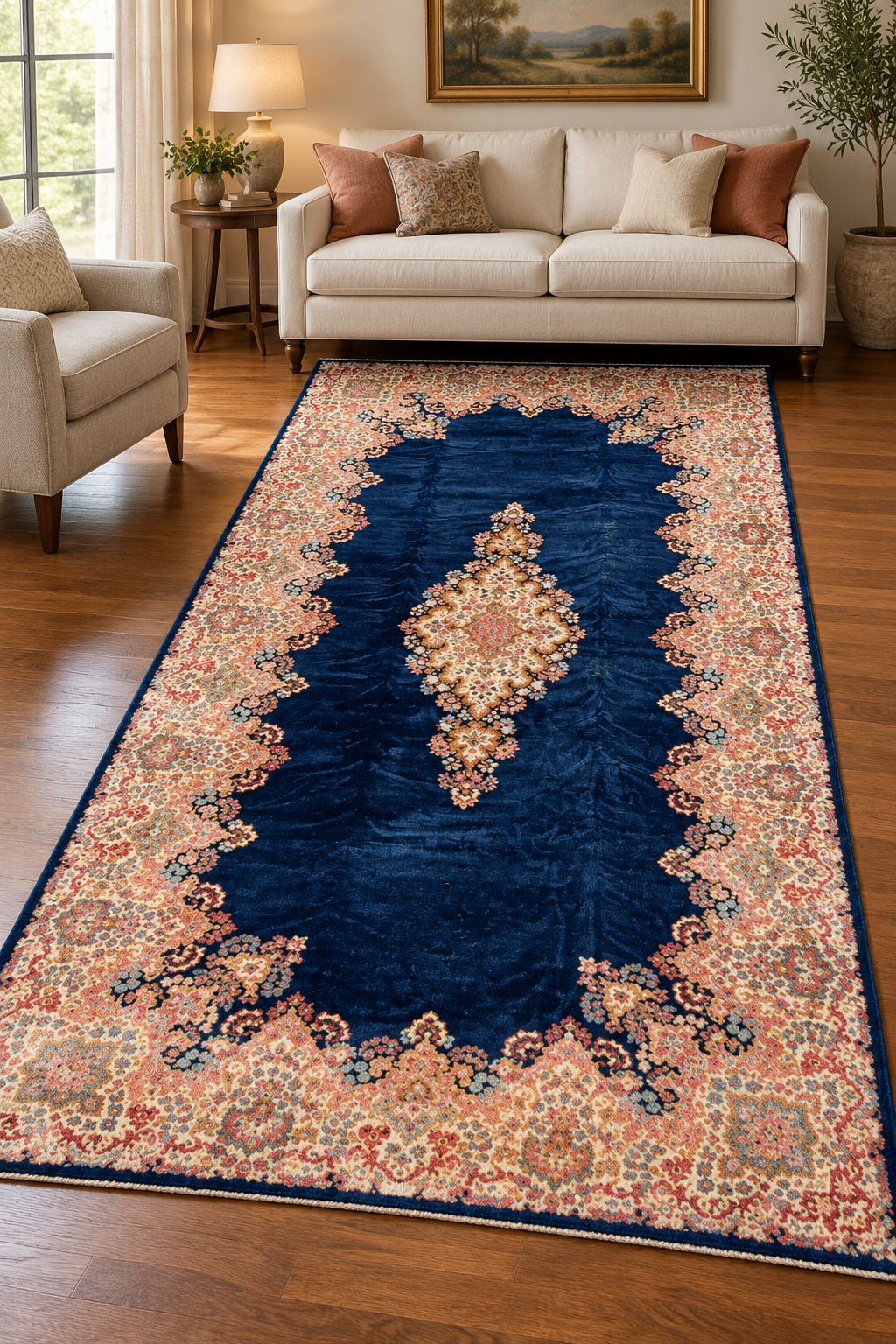 MANSION SIZED VINTAGE PERSIAN KERMAN HAND KNOTTED RUG WITH 200+ KPSI, 9.8 x 19.6 (294cm x 594cm)