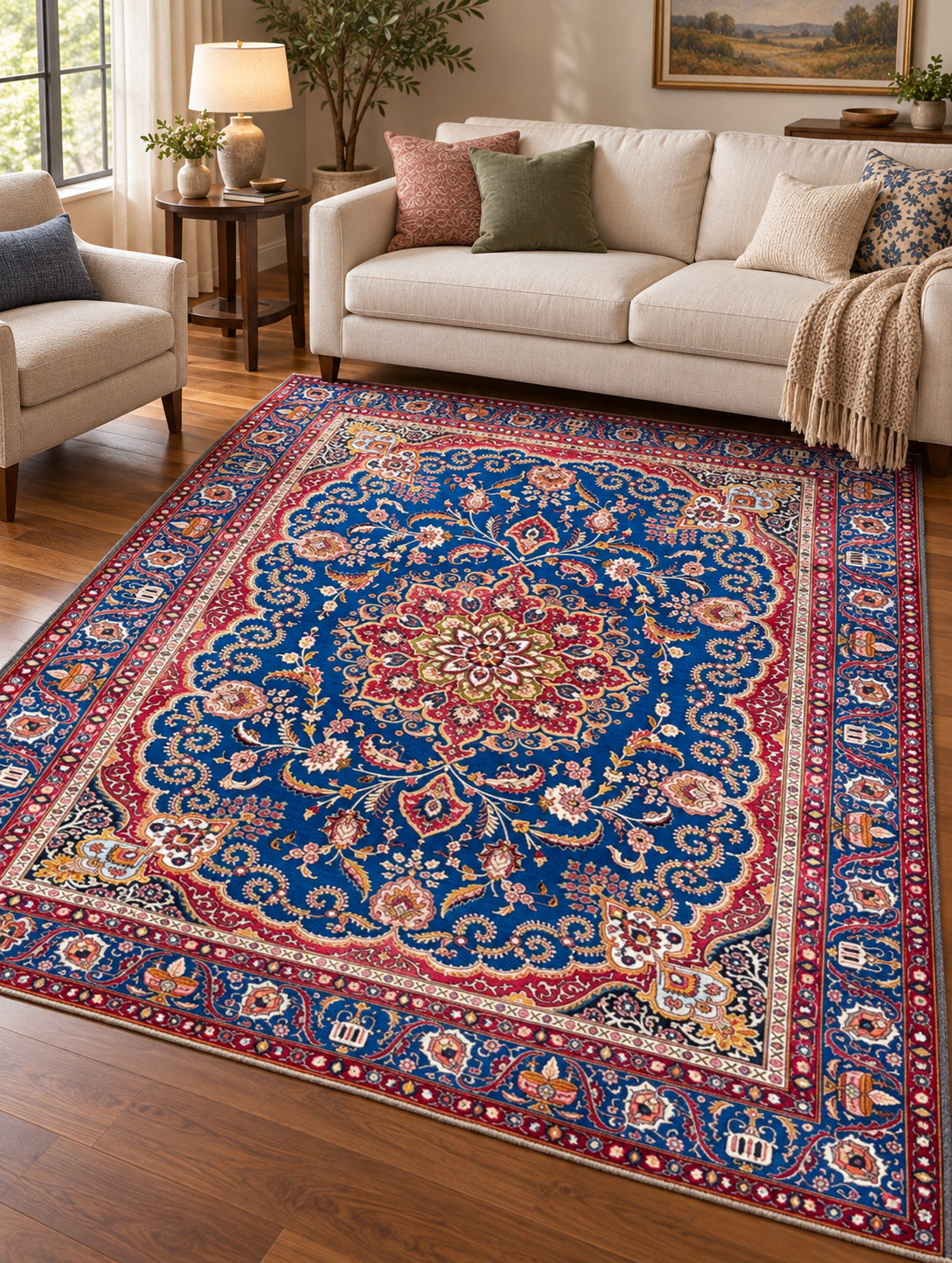 VINTAGE PERSIAN KERMAN HAND KNOTTED RUG, 9.3 x 12.0 (282cm x 366cm)