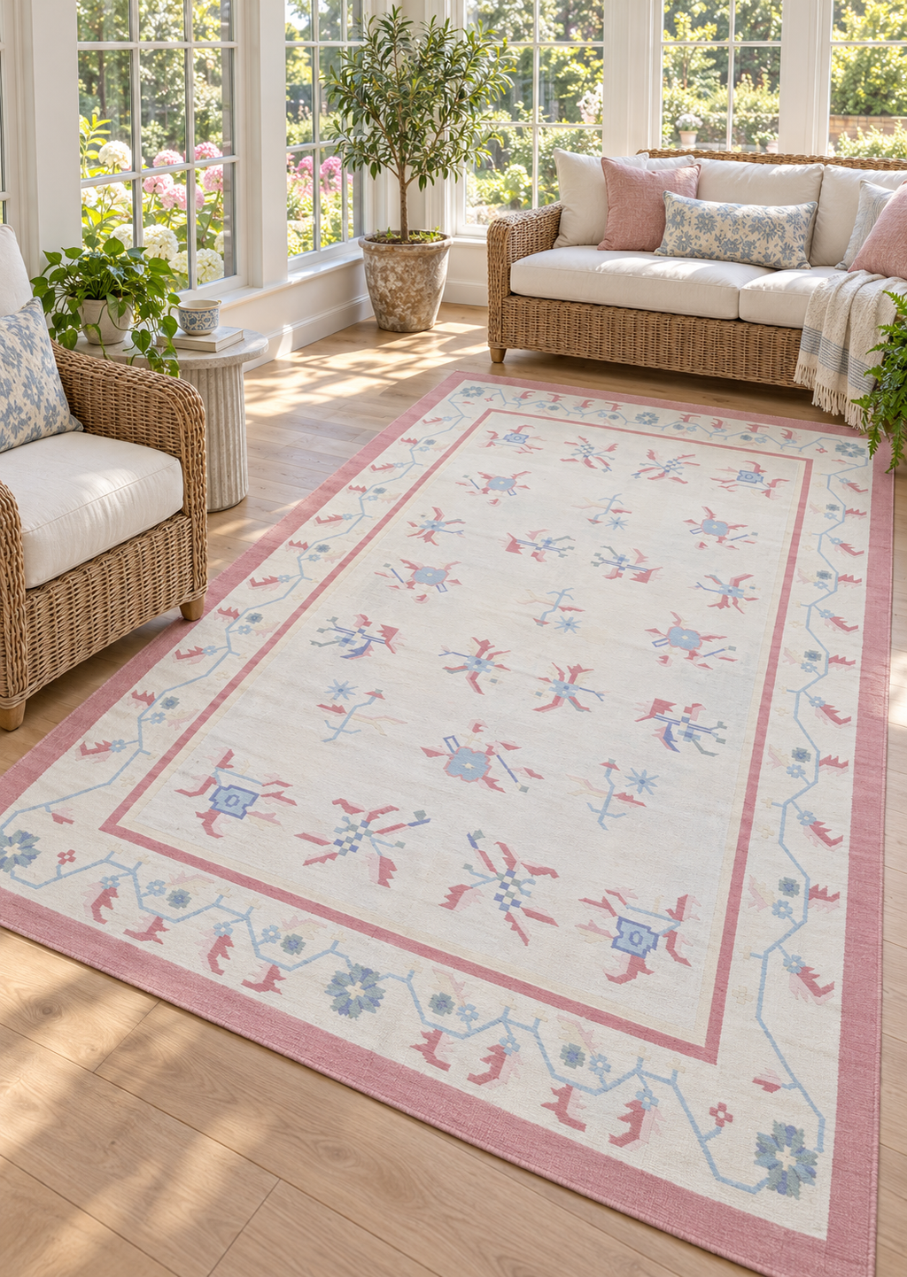 MANSION SIZED KILIM HAND KNOTTED RUG, 12.3 x 18.2 (373cm x 554cm)