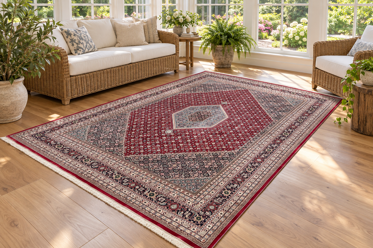 VINTAGE PERSIAN MAHI HAND KNOTTED RUG, 8.11 x 12.4 (272cm x 376cm)