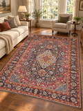 VINTAGE SIGNED PERSIAN KASHMAR HAND KNOTTED RUG, 9.5 x 12.6 (287cm x 381cm)