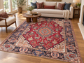 ANTIQUE PERSIAN KASHMAR ARCHEOLOGY HAND KNOTTED RUG, 10.0 x 12.7 (305cm x 384cm)