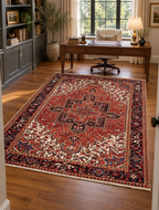 VINTAGE PERSIAN HERIZ HAND KNOTTED RUG, 8.8 x 11.2 (264cm x 340cm)
