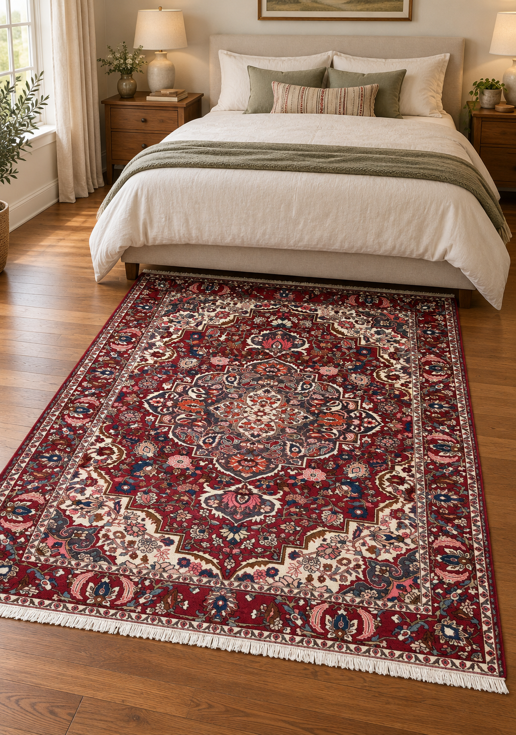 PERSIAN BAKHTIARI HAND KNOTTED RUG, 6.10 x 9.7 (208cm x 292cm)