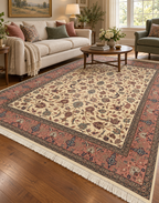 KASHAN HAND KNOTTED RUG WITH 300+ KPSI, 8.2 x 9.10 (249cm x 300cm)