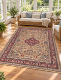 VINTAGE PERSIAN TABRIZ HAND KNOTTED RUG WITH CARTOUCHE, 9.7 x 12.5 (292cm x 378cm)