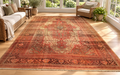 MANSION SIZED, ANTIQUE PERSIAN FARAHAN HAND KNOTTED RUG, DISTRESSED, 10.7 x 17.4 (323cm x 528cm)
