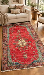 ANTIQUE PERSIAN MALAYER HAND KNOTTED RUG, 5.2 x 9.2 (157cm x 279cm)