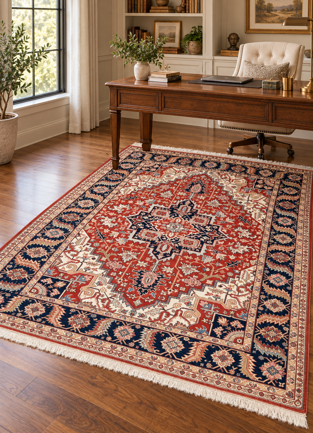 PERSIAN HERIZ HAND KNOTTED RUG, 7.11 x 10.9 (241cm x 328cm)