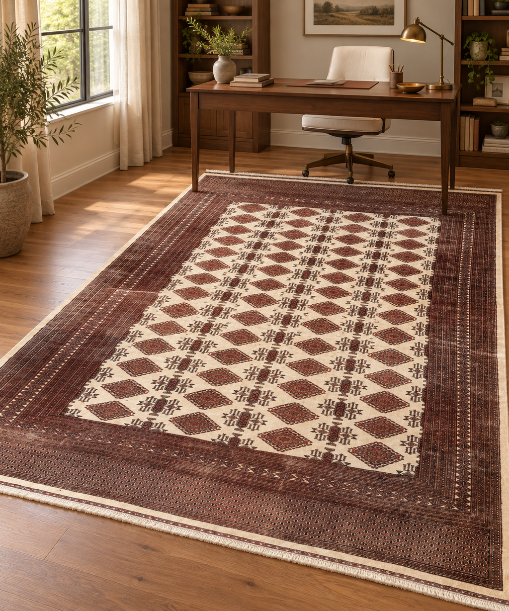 SIGNED JALDAR HAND KNOTTED WOOL RUG, 8.2 x 9.10 (249cm x 300cm)